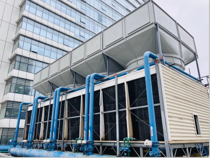 200噸橫流冷卻塔5米處測得噪音52分貝，問鼎整個行業誰能做到！